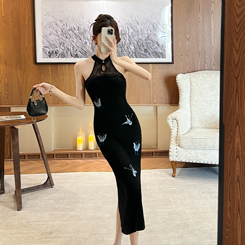 2026 New Chinese Style Sleeveless Butterfly Qipao Dress - Image 3
