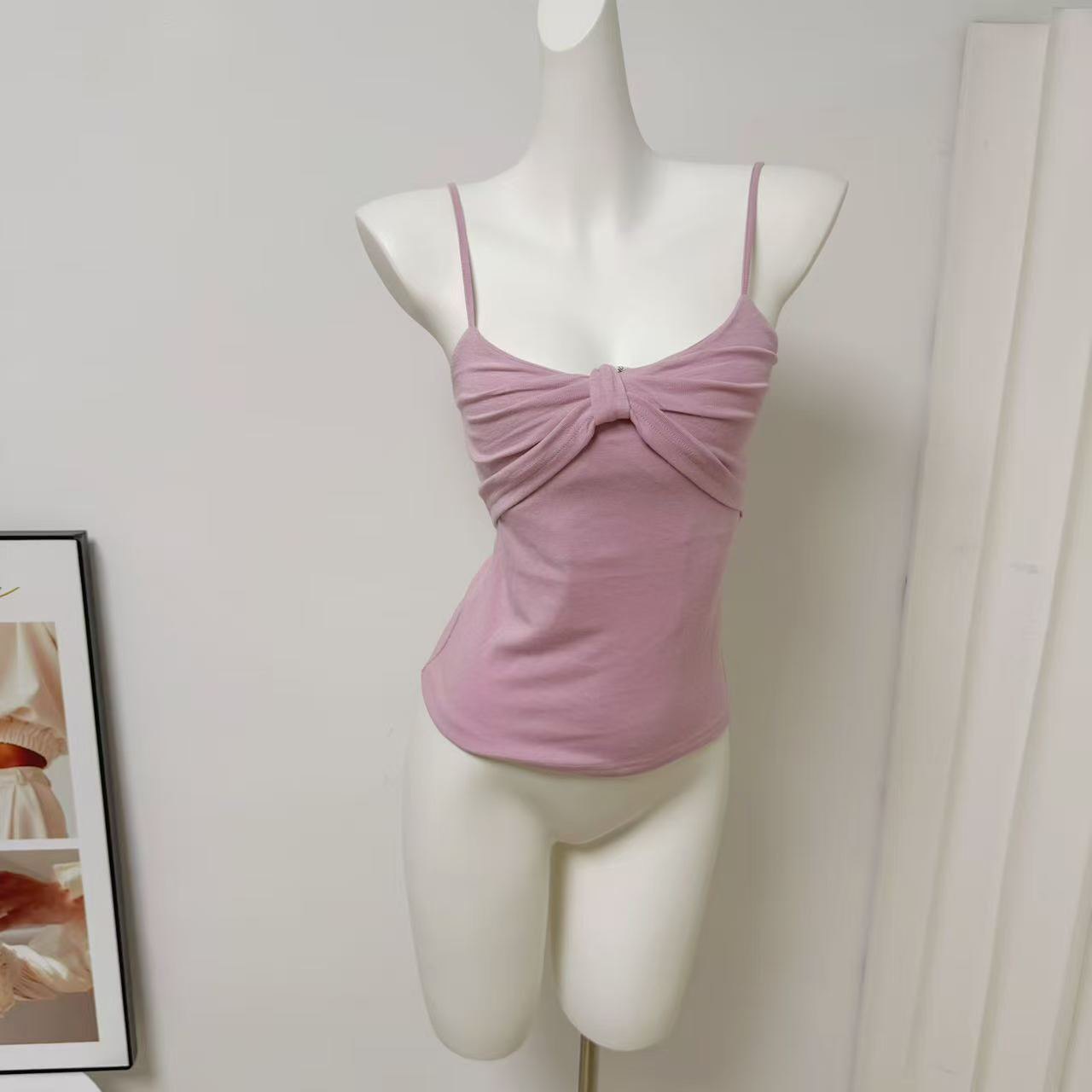 Women's Knit Cami and Cardigan Two-Piece Set with Padded Bust - Image 4