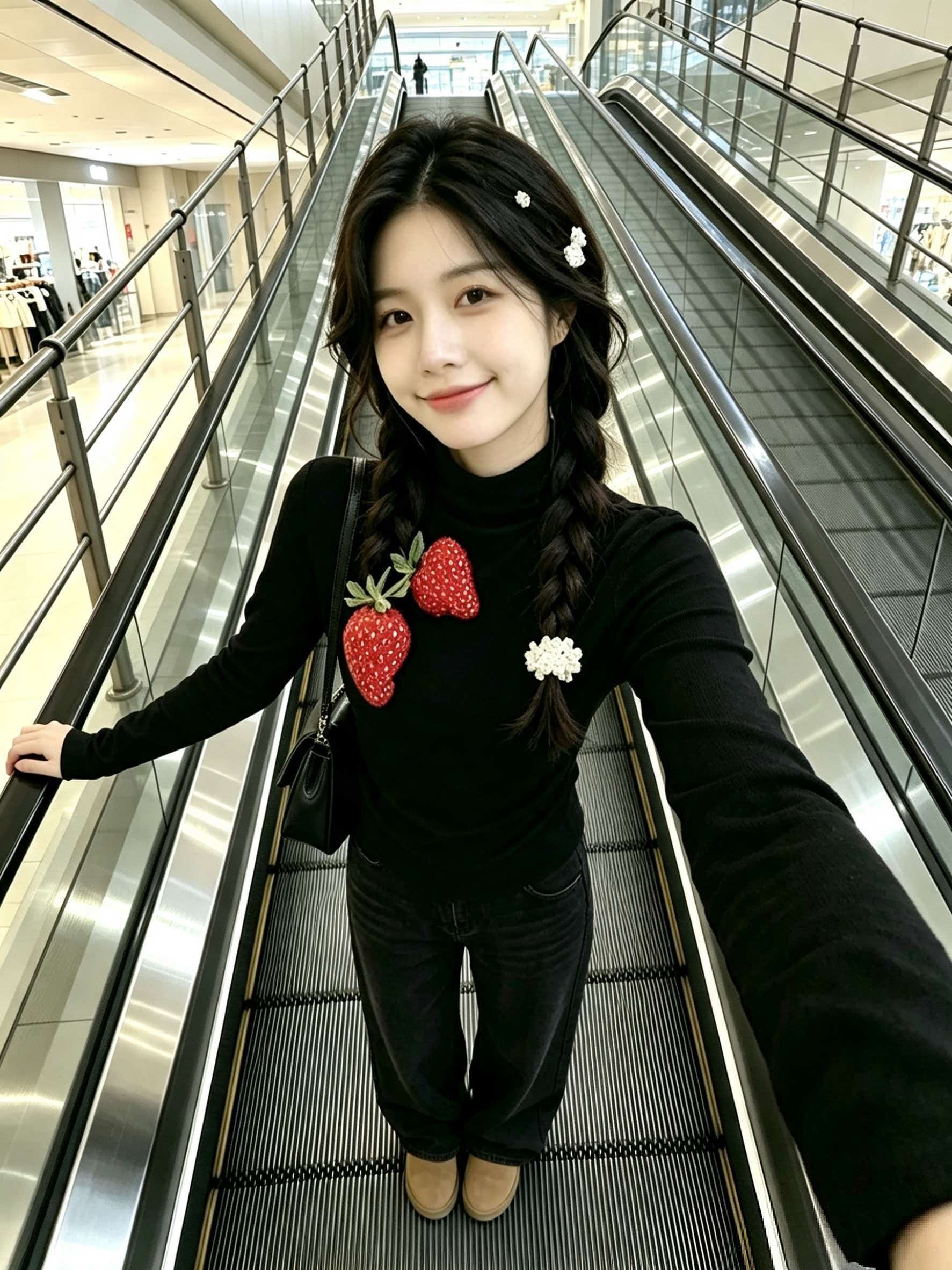 Early Autumn Black Half Turtleneck Knit Top 2026 Korean Style