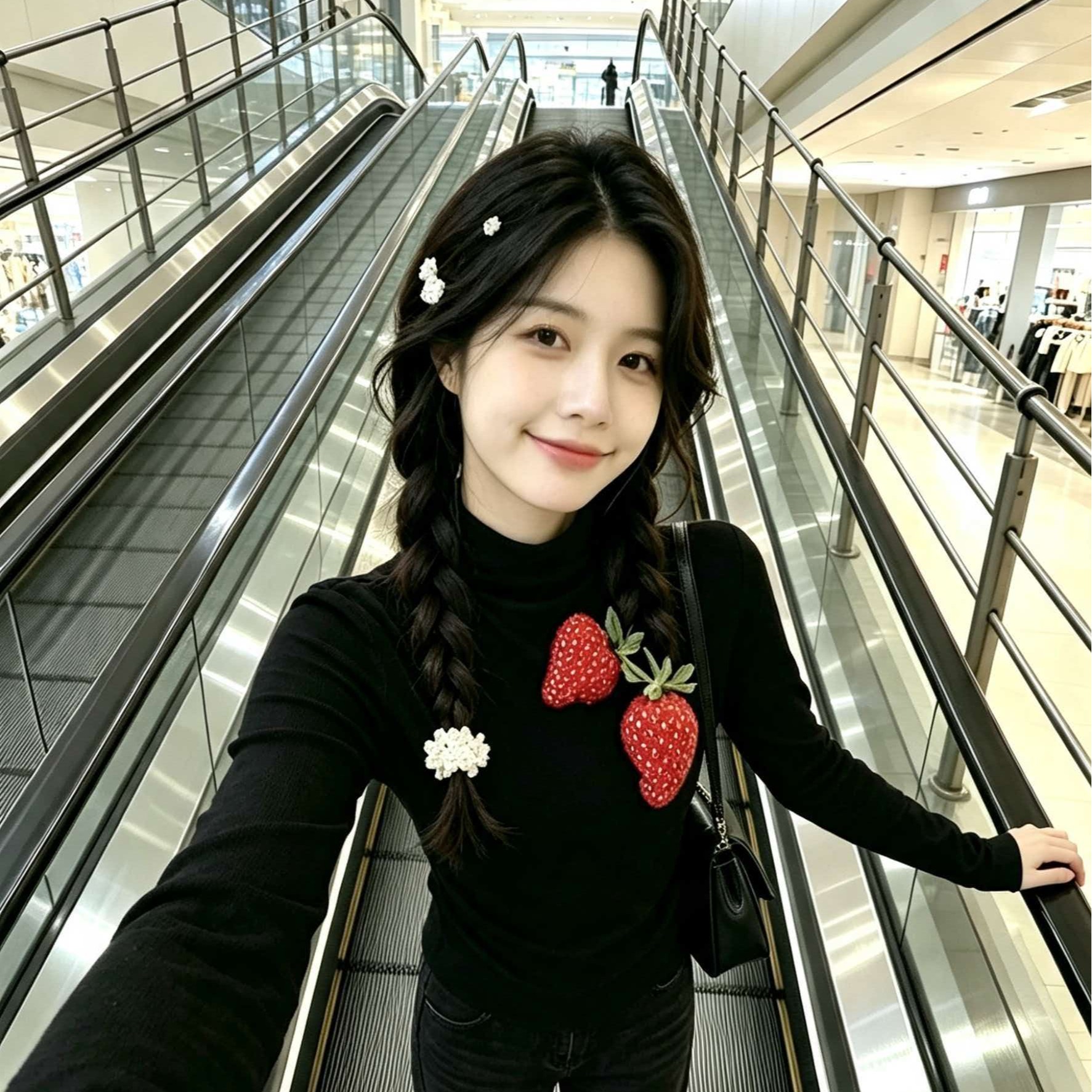 Early Autumn Black Half Turtleneck Knit Top 2026 Korean Style - Image 5